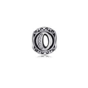 Charm Letra O Plata De 1ra 925 Zirconias Corte Diamante By Thiago Turcott®