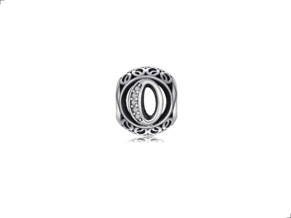 Charm Letra O Plata De 1ra 925 Zirconias Corte Diamante By Thiago Turcott®