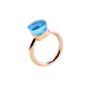 Anillo Nudo Rose Gold Plating 18k Topacio Gold Filled 18k