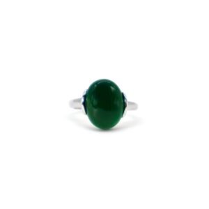 Anillo Jade Plata 1ra Ley 925 Dome Ajustable By Thiago Turcott®