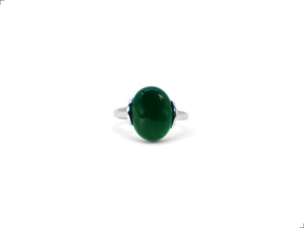 Anillo Jade Plata 1ra Ley 925 Dome Ajustable By Thiago Turcott®