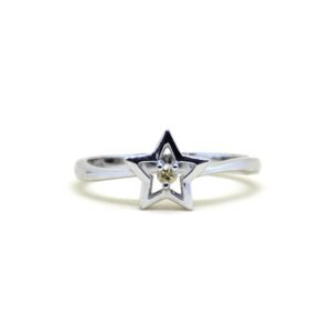 Anillo Estrella Plata 1ra Ley 925 Citrino By Thiago Turcott®