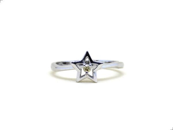 Anillo Estrella Plata 1ra Ley 925 Citrino By Thiago Turcott®