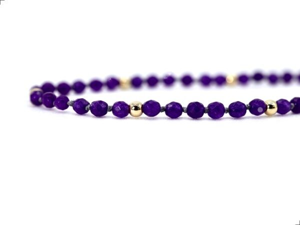 Pulsera Amatista Facciata Oro Italiano 14k By Thiago Turcott® - Image 2
