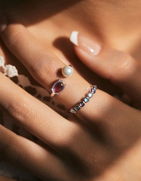 Anillo Piedra Luna Camino Balls Plata 1ra Ley 925 By Thiago Turcott® - Image 4