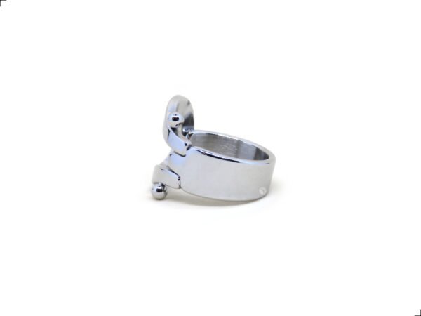 Anillo Bola Cinturón Punto Titanio 18k By Thiago Turcott® - Image 4