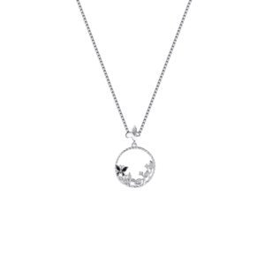 Collar Espinela Plata 1ra Ley 925 Mariposa Thiago Turcott®