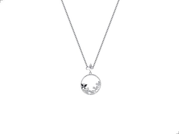 Collar Espinela Plata 1ra Ley 925 Mariposa Thiago Turcott®