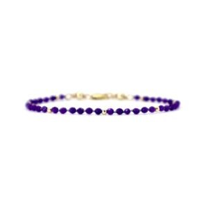 Pulsera Amatista Facciata Oro Italiano 14k By Thiago Turcott®
