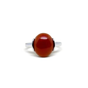 Anillo Cornalina Plata 1ra Ley 925 Dome Ajustable By Thiago Turcott®