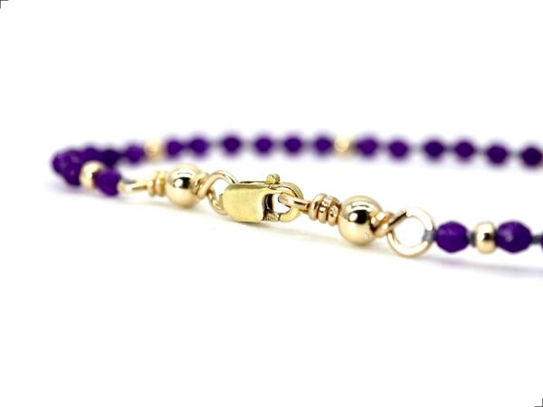 Pulsera Amatista Facciata Oro Italiano 14k By Thiago Turcott® - Image 3