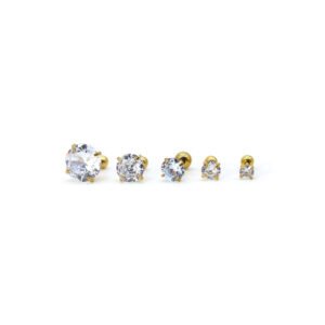 Set 5 Pares Broqueles Titanio 18k By Thiago Turcott®
