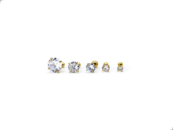 Set 5 Pares Broqueles Titanio 18k By Thiago Turcott®
