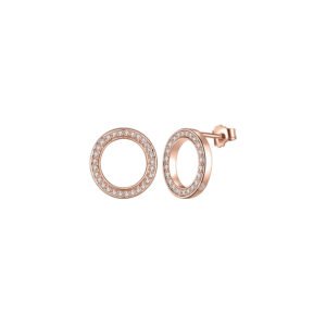Aretes Círculo Plata De 1ra Ley 925 Rose Gold 18k By Thiago Turcott®