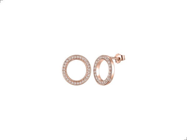 Aretes Círculo Plata De 1ra Ley 925 Rose Gold 18k By Thiago Turcott®