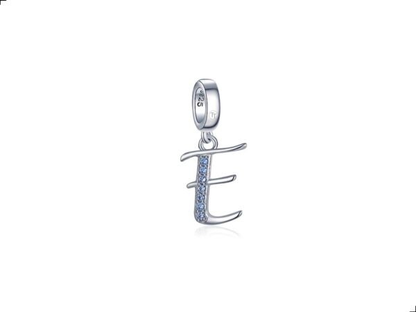 Charm Letra E Topaz Plata 1ra Ley 925 By Thiago Turcott®