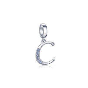 Charm Letra C Topaz Plata 1ra Ley 925 By Thiago Turcott®