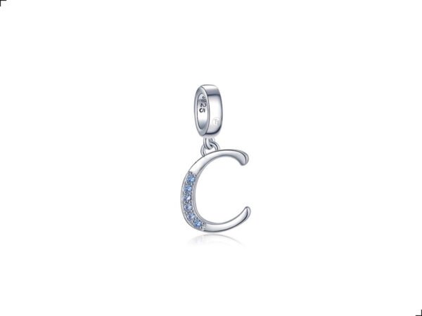 Charm Letra C Topaz Plata 1ra Ley 925 By Thiago Turcott®