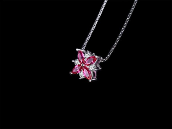 Collar Rubí Estrella Plata 1ra Ley 925 By Thiago Turcott® - Image 2