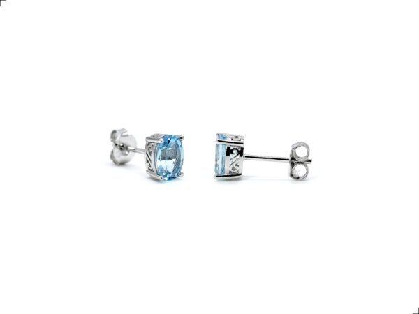 Aretes Solitarios Topaz Plata 1ra Ley 925 By Thiago Turcott® - Image 3
