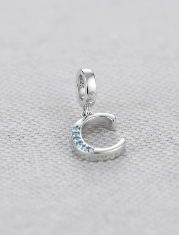 Charm Letra C Topaz Plata 1ra Ley 925 By Thiago Turcott® - Image 2