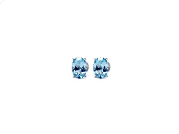 Aretes Solitarios Topaz Plata 1ra Ley 925 By Thiago Turcott®