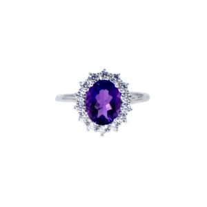Anillo Amatista Plata 1ra Ey 925 Lady Di By Thiago Turcott®