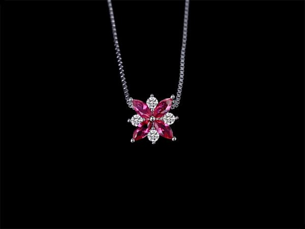 Collar Rubí Estrella Plata 1ra Ley 925 By Thiago Turcott® - Image 3