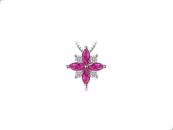 Collar Rubí Estrella Plata 1ra Ley 925 By Thiago Turcott®