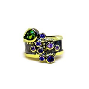 Anillo Black Gold Filled 14k Nine By Thiago Turcott®