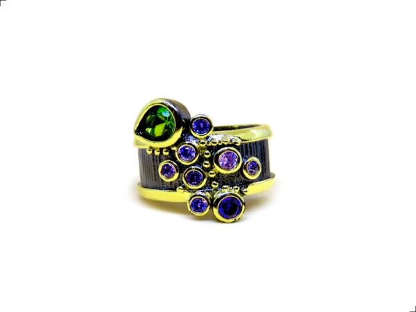 Anillo Black Gold Filled 14k Nine By Thiago Turcott®