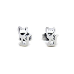 Aretes Gato Relieve Titanio 18k By Thiago Turcott®