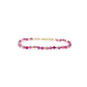Pulsera Ópalo Rosa Natural Oro 14k By Thiago Turcott®