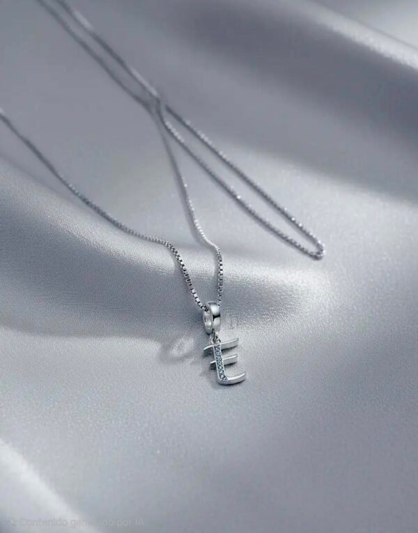 Charm Letra E Topaz Plata 1ra Ley 925 By Thiago Turcott® - Image 3