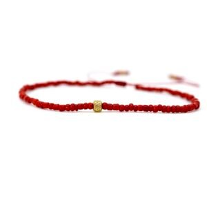 Pulsera Coral Titanio 18k Gold Protección By Thiago Turcott®
