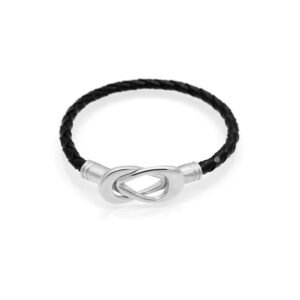 Pulsera Piel Titanio 18k Nudo Del Amor By Thiago Turcott®